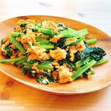 小松菜と卵のオイマヨ炒め